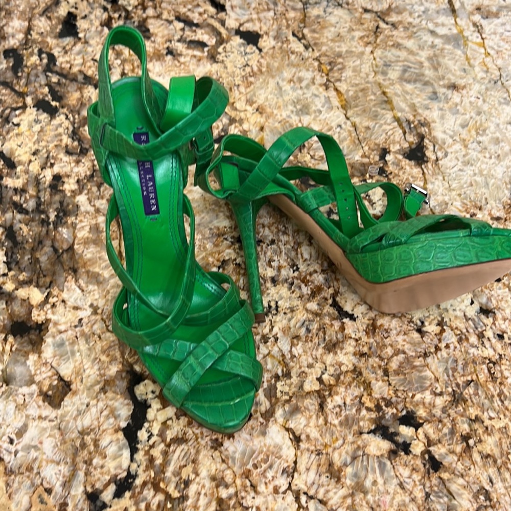 Ralph Lauren purple Label collection Shoes Collection alligator 🐊.Green 91/2 G18